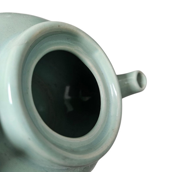 Vintage Tiffany Blue MCM Hall Teapot - No Lid - Repurposed as planter!!! EUC!!!! - Picture 8 of 9